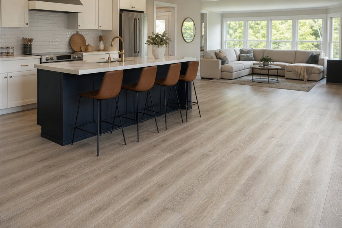 Luxury vinyl kitchen flooring, Kanata