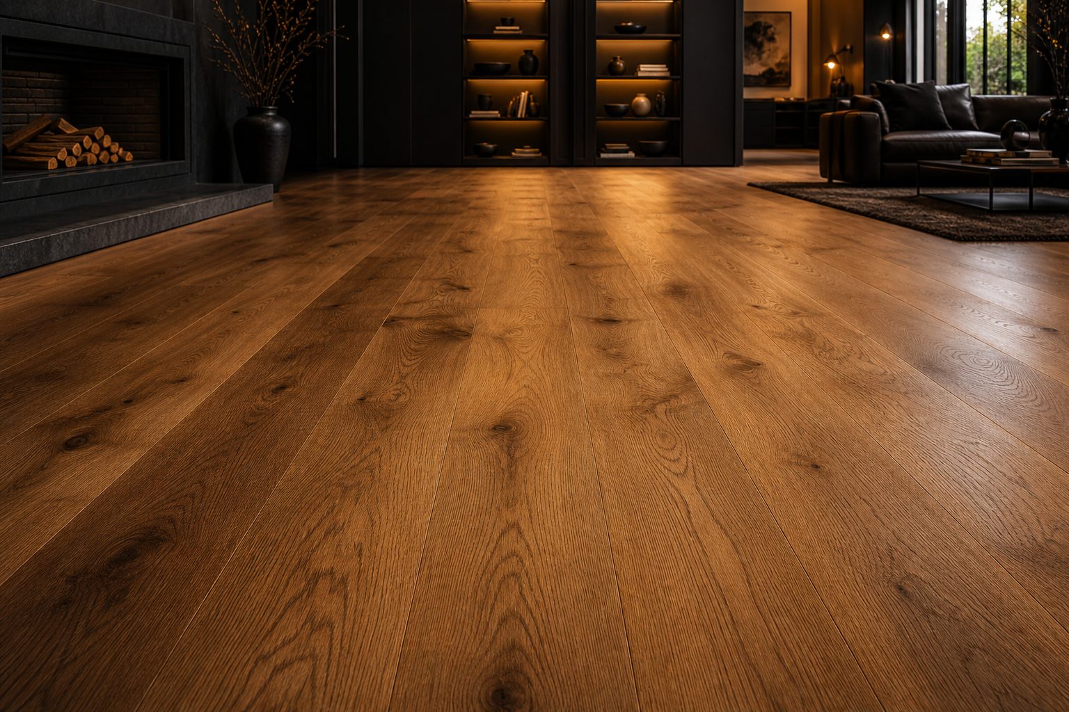 Premium hardwood flooring installation
