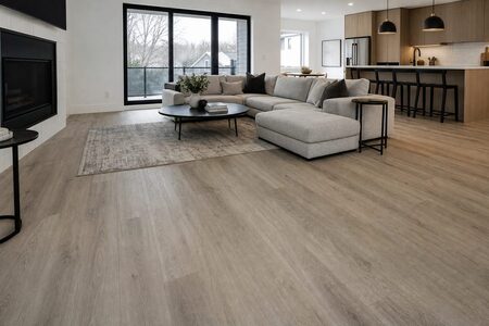 Luxury vinyl plank flooring in a modern Ottawa home
